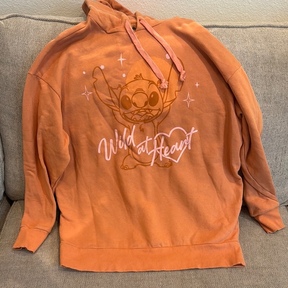Disney - Disneyland Lilo and Stitch Orange Stitch Hoodie - Wild at Heart - Picture 1 of 6